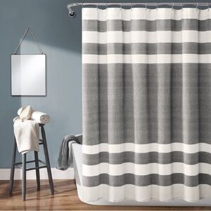 Cape Cod Stripe 72" X 72" Shower Curtain by Lus H Decor NEW